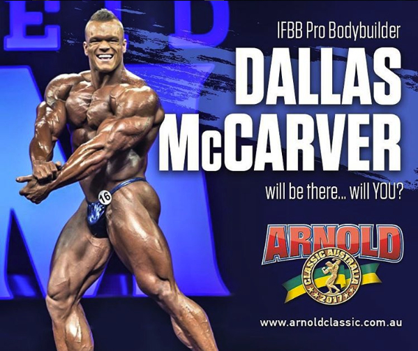 dallas mccarver sarà in Australia per l'Arnold Classic Australia 2017
