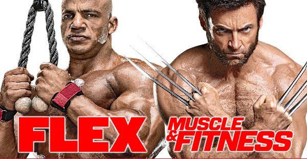 logo flex magazine e muscle & fitness