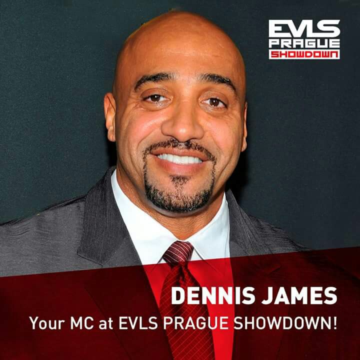 dennis james pro ifbb presentatore dell'EVL's PRAGUE PRO IFBB 2017