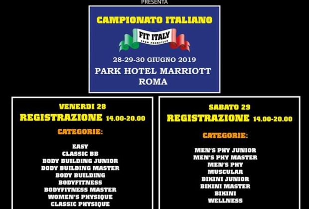 2019 campionato italiano ifbb LOCANDINA