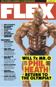 heath sulla cover della rivista flex magazine gennaio 2020
