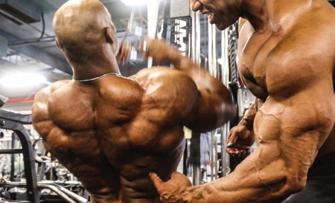 juan morel pro ifbb e victor martinez allena la schiena insieme per muscular development