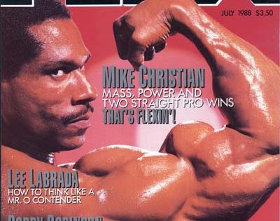 Mike Christian pro ifbb sulla cover della rivista flex magazine