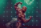 sergio oliva jr esegue la famosa posa a 3/4 di Arnold sul palco dell'Arnold Classic Ohio 2020