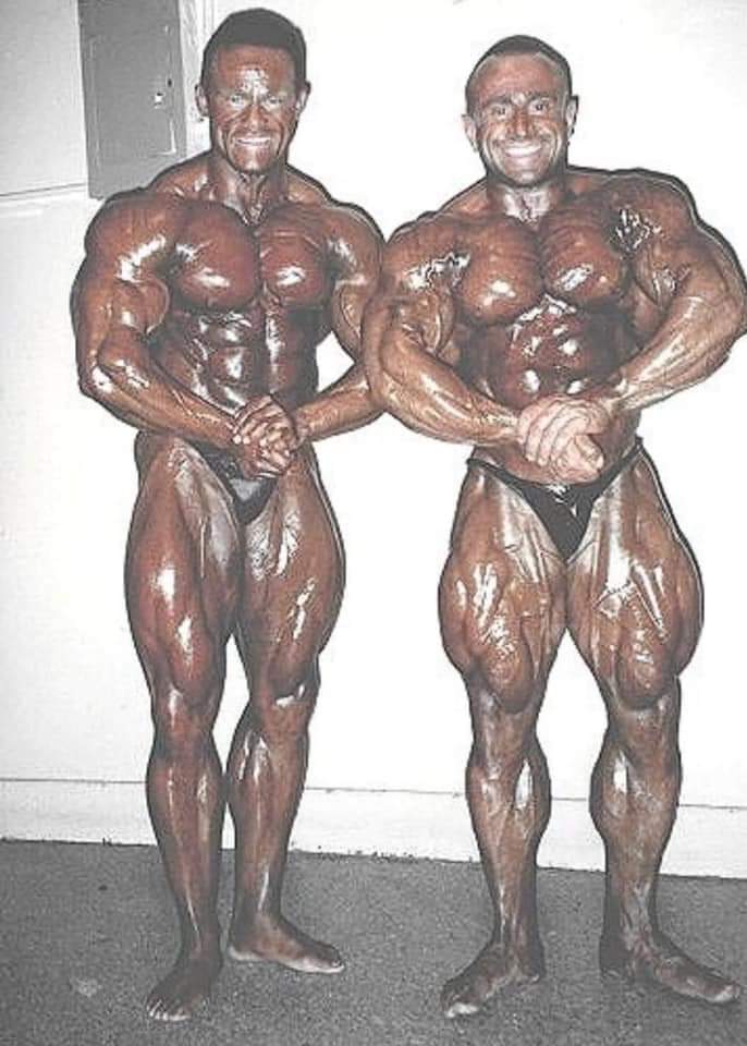 giampiero cataldi e porter cottrell nel backstage alla Night Of Champions 1999