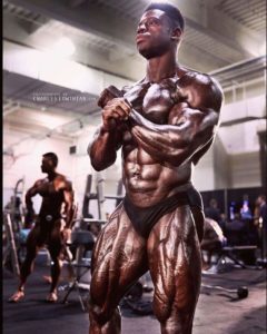 Breon Ansley pro ifbb nel backstage del mister olympia