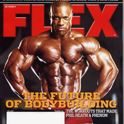 le cover delle riviste del settore di bodybuilding dedicate a PHIL HEATH flex magazine