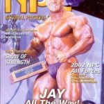jay cutler sulla cover della rivista NPC dopo la vittoria dell'Arnold classic Ohio nel 2002