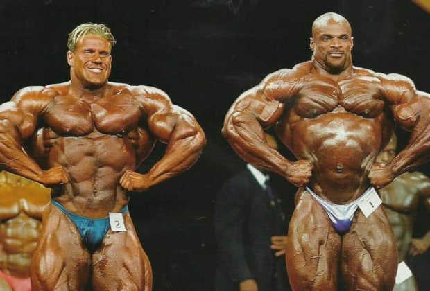 jay cutler vs ronnie coleman sul palco del mister olympia 2001 apertura dorsali frontali