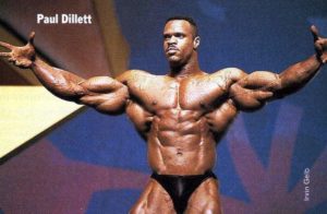 paul dillett sul palco del mister olympia negli anni 90