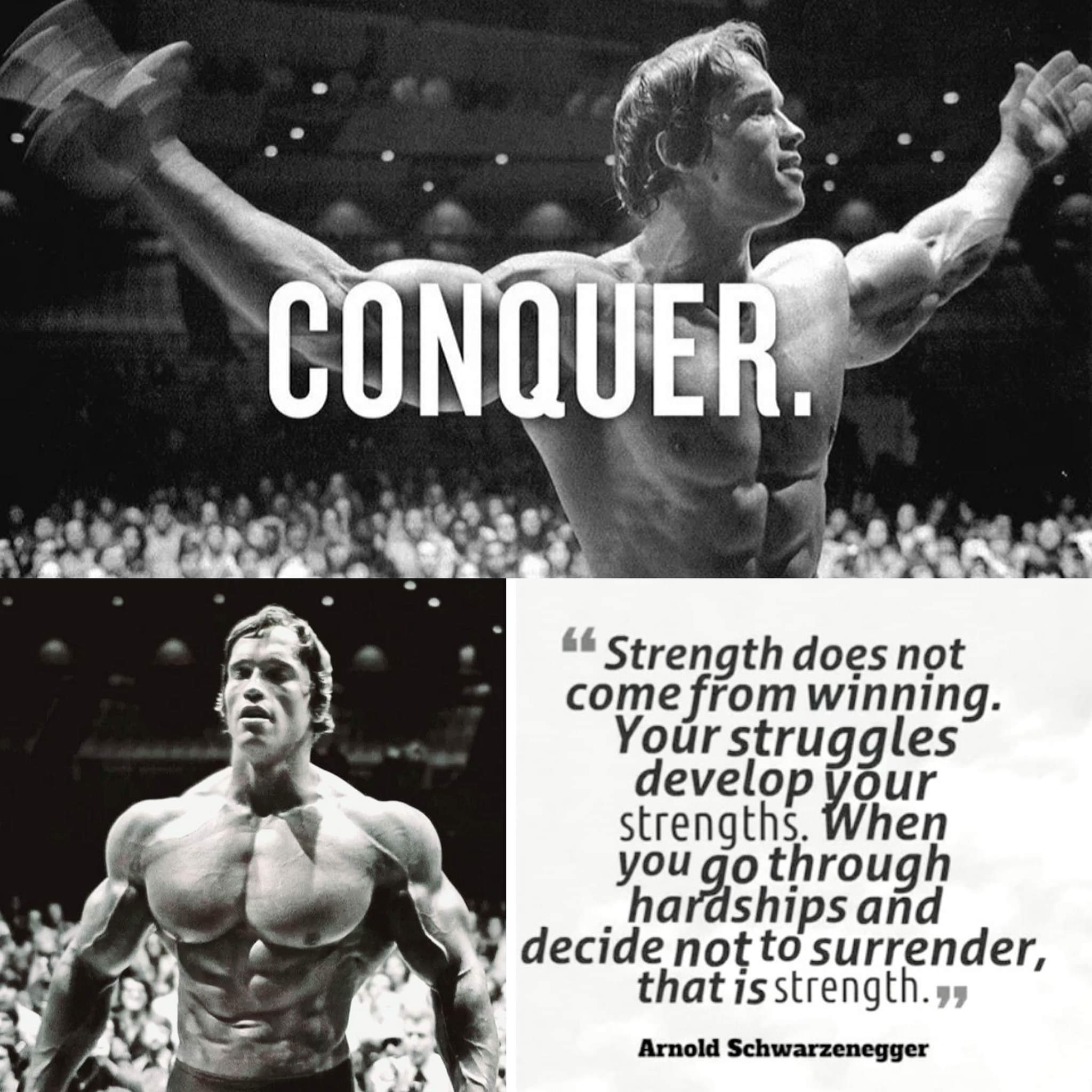 bodybuilding motivation " strength does not come from winning. yout struggles develop your strengths. when you go through hardships and decide not to surrender, that is strength. "