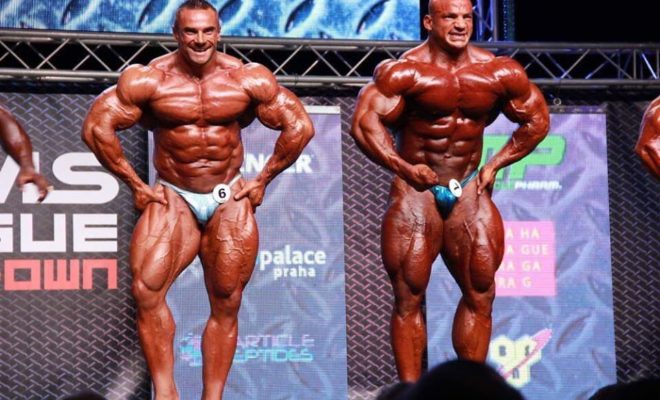 tomas kaspar VS Big Rami sul palco dell'evl's prague pro ifbb