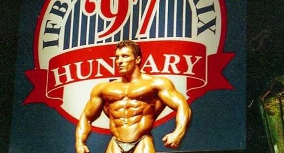 milos sarcev sul palco del grand prix hungary 1997