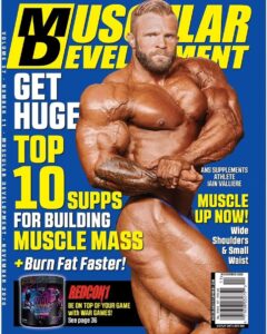 ian valliere conquista la cover della rivista muscular development