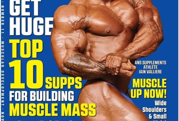 ian valliere conquista la cover della rivista muscular development