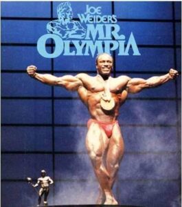 lee haney sul palco del mister olympia negli anni 80
