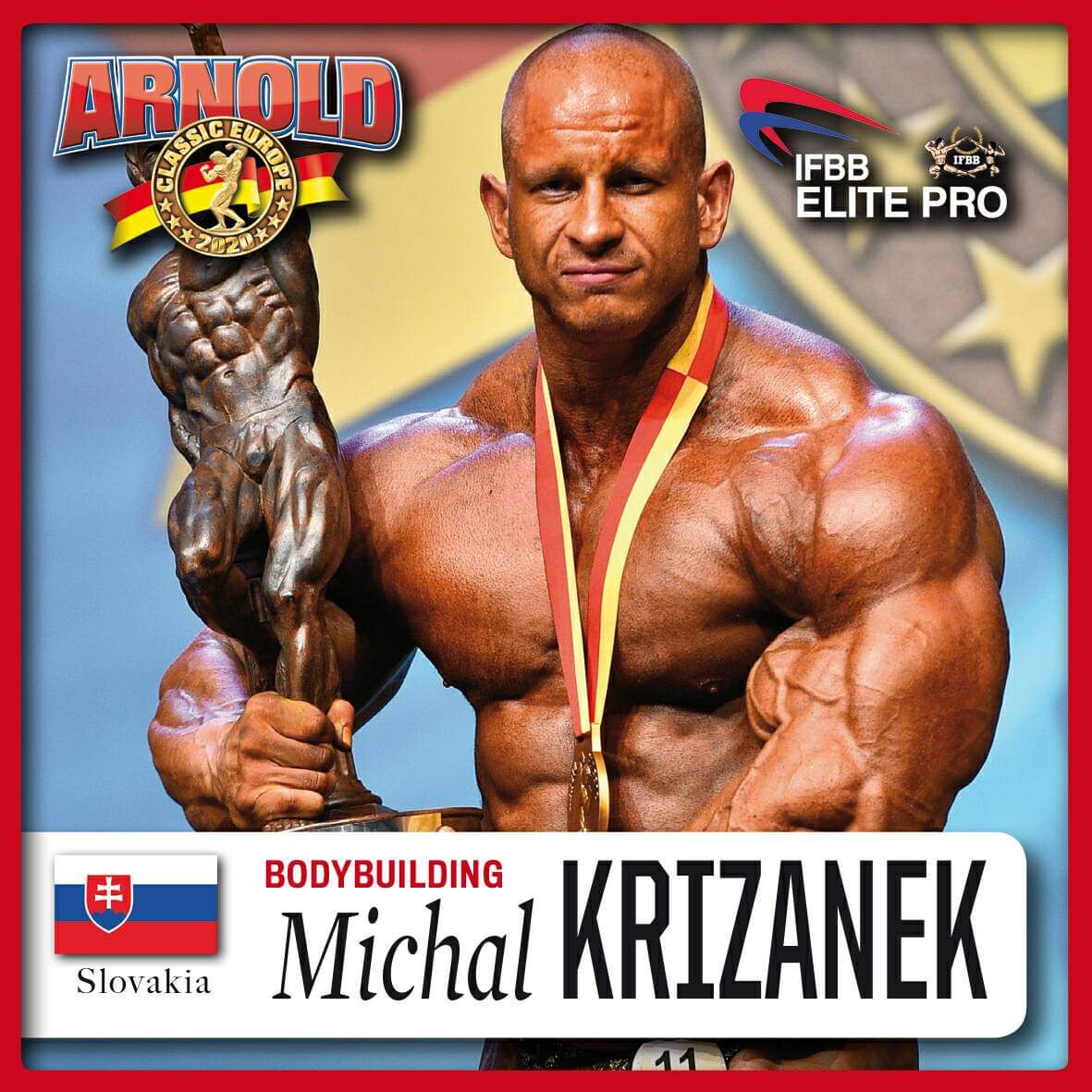 MICHAL KRIZANECK IFBB ELITE PRO parteciperà all'Arnold Classic Europe 2020 ifbb elite pro