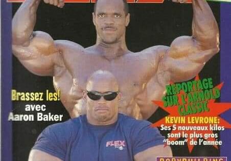 paul dillett e shawn ray sulla cover della rivista flex magazine negli anni 90