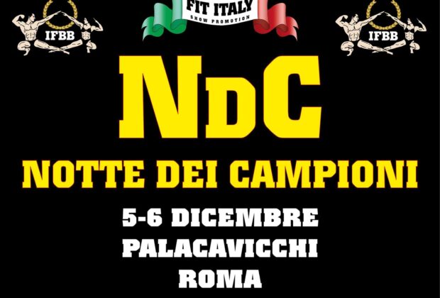 notte dei campioni IFBB ITALIA 2020