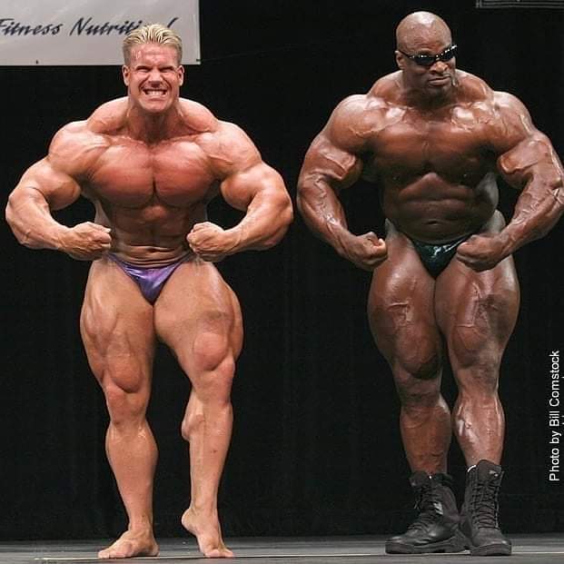 ronnie coleman e jay cutler in una guest posing posa di most muscular