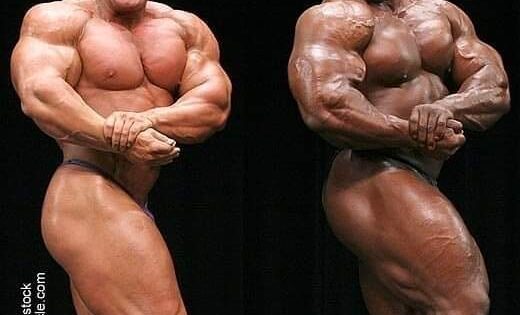 ronnie coleman e jay cutler in una guest posing posa di side chest