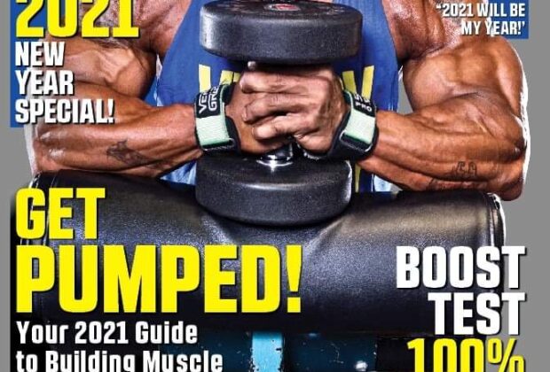 sergio oliva jr sulla cover della rivista muscular develoment di gennaio 2021
