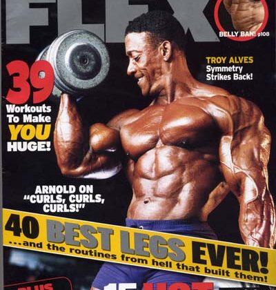 troy alves sulla cover della rivista flex magazine