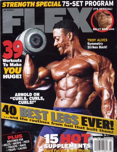 troy alves sulla cover della rivista flex magazine