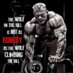 the wolf on the hill is not as hungry as the wolf climbing the hill DENNIS WOLF MOTIVATION