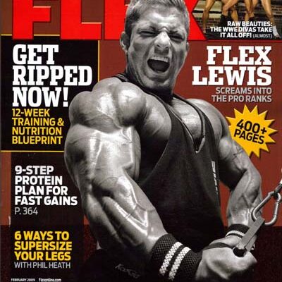 flex lewis sulla cover di flex magazine di febbraio 2009