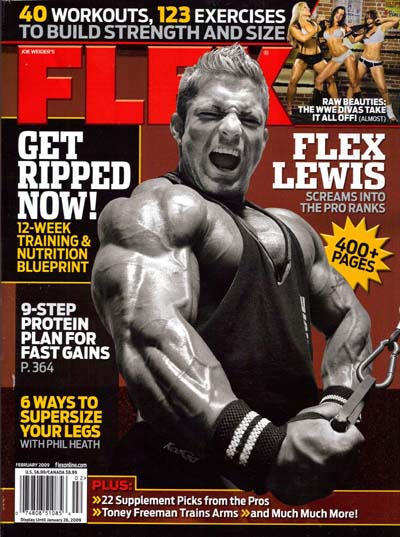 flex lewis sulla cover di flex magazine di febbraio 2009