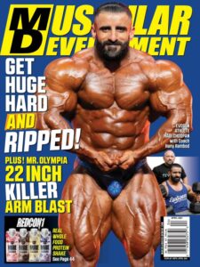 hadi choopan conquista la cover del numero di aprile 2021 della rivista muscular development