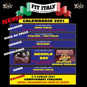calendario aggiornato al 1 giugno 2021 ifbb italia