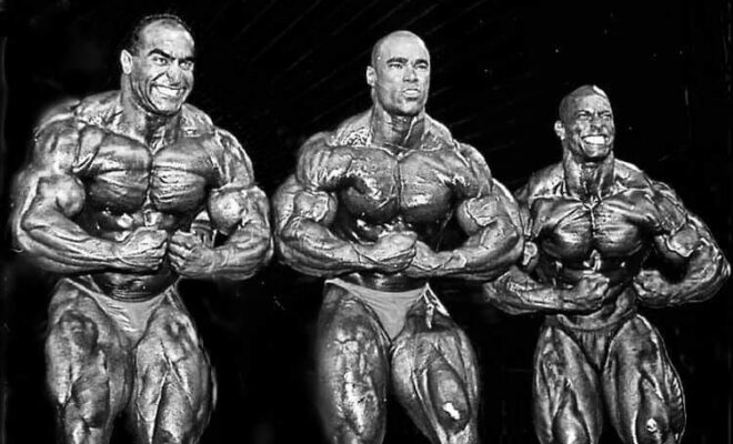 mister olympia 1999 NASSER EL SONBATY VS KEVIN LEVRONE VS SHAWN RAY