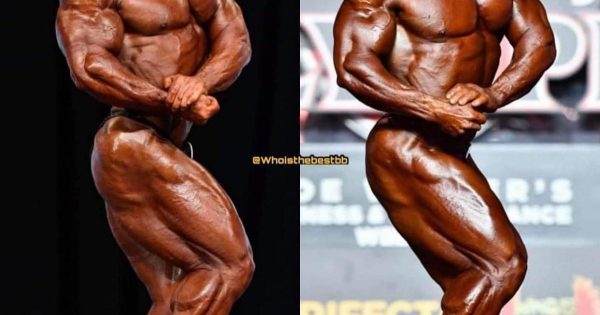 KAMAL EL GARGNI mister olympia 2020 vs mister olympia 2019 posa di side chest