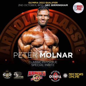 peter molnar invitato a gareggiare all'Arnold Classic Uk 2021