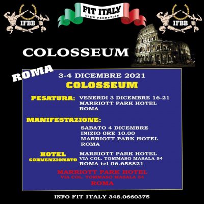 locandina colosseum ifbb italia 2021