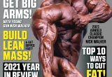nick walker sulla cover della rivista muscular development di dicembre 2021