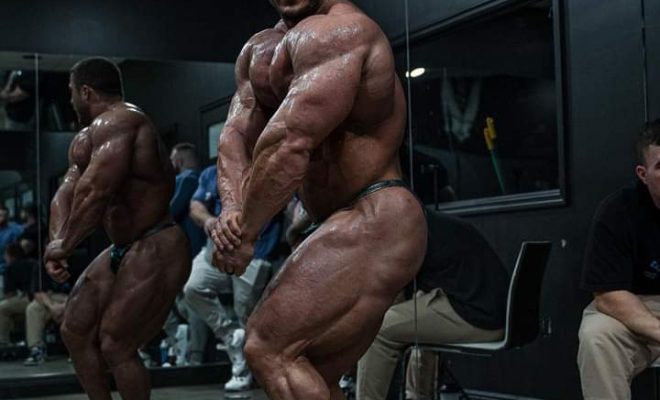 brett wilkin side chest pose road to 2022 arnold classic ohio