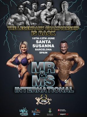 Mr Ms international IFBB 2022 locandina