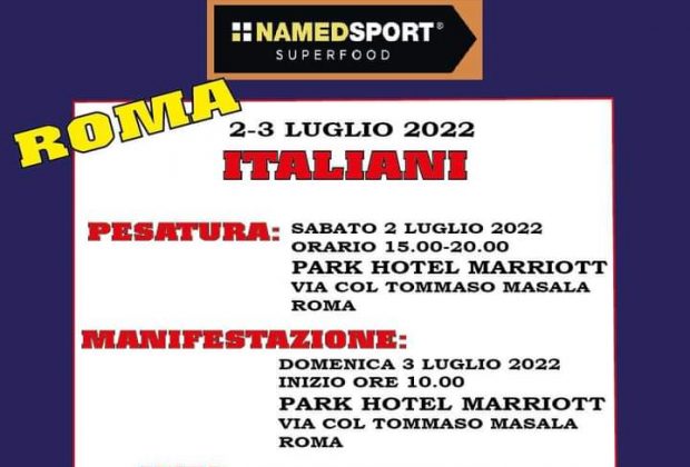 campionato italiano ifbb italia 2022 locandina