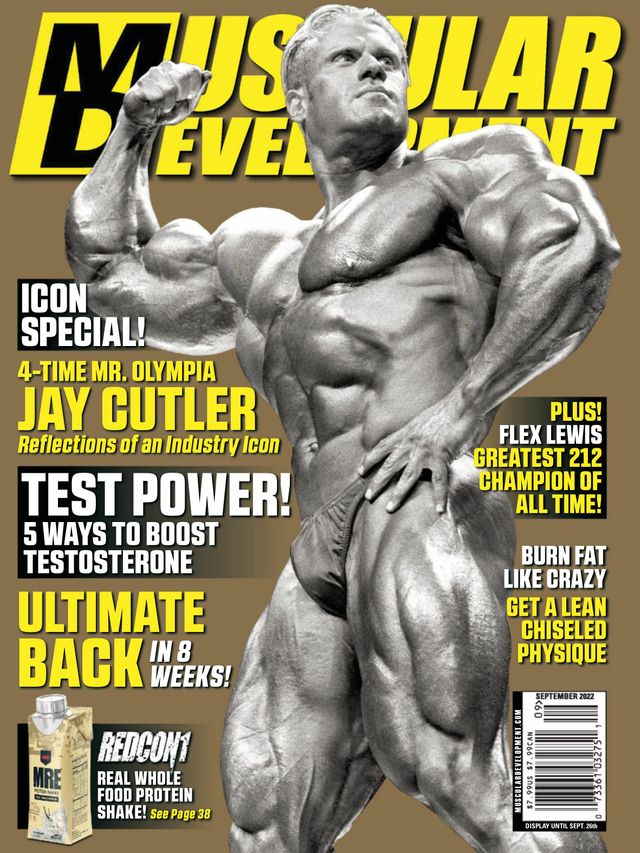 jay cutler conquista la cover del numero di settembre 2022 della rivista muscular development