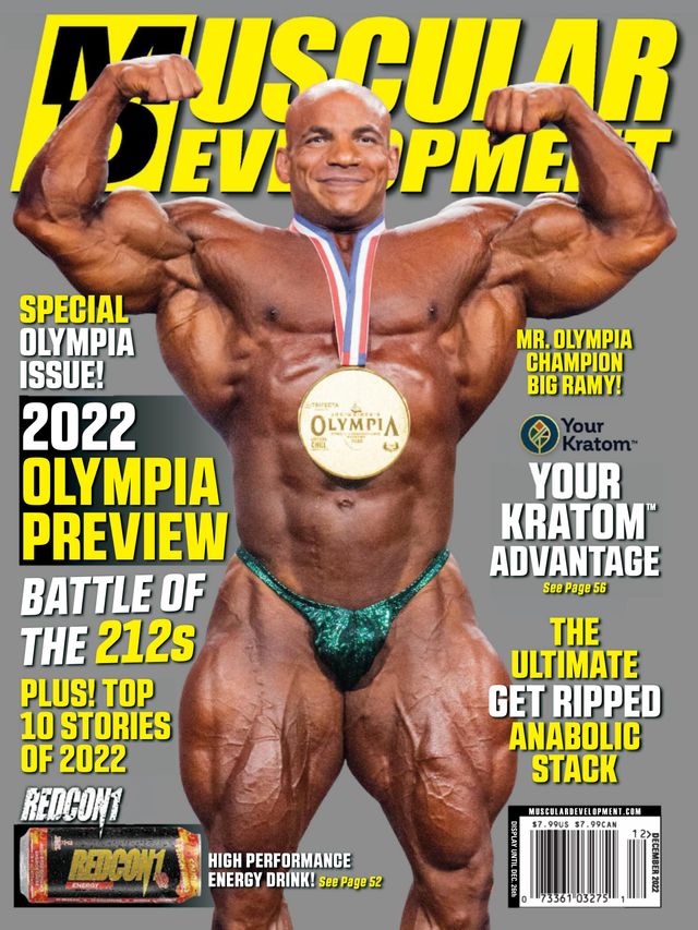 big rami sulla cover della rivista muscular development di dicembre 2022