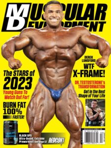 derek lunsford sulla cover di muscular development di febbraio 2023