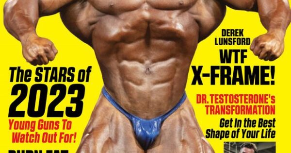 derek lunsford sulla cover di muscular development di febbraio 2023