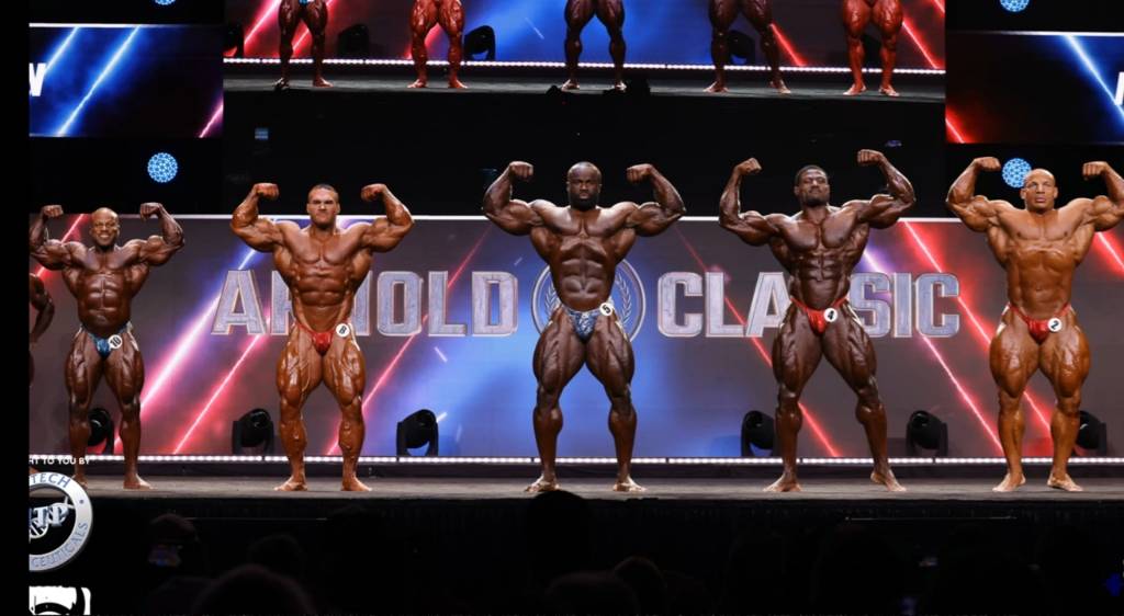 first callout arnold classic ohio 2023 big rami vs shaun clarida vs nick walker vs samson dauda vs andrew jacked posa di doppi bicipiti frontali