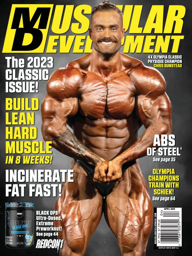 chris bumstead conquista la cover di muscular development di APRILE 2023