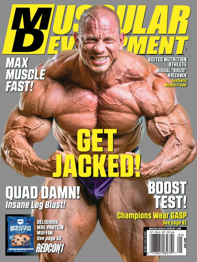 michal krizanek sulla cover di muscular development di maggio 2023