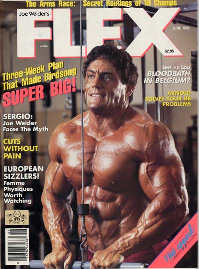BOB BIRDSONG sulla cover della rivista flex magazine