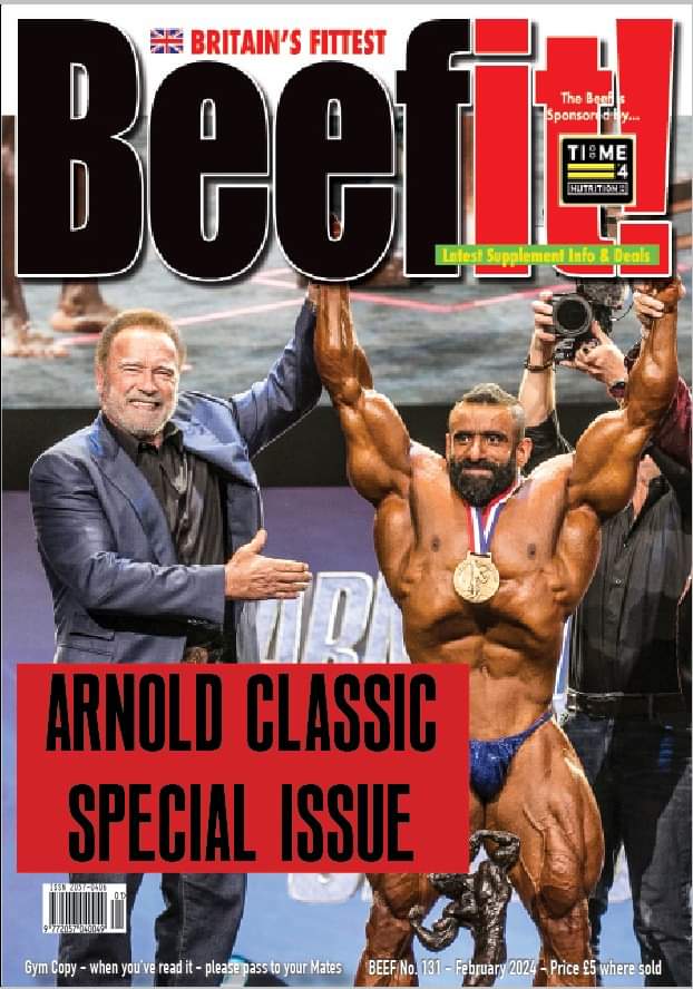 hadi choopan sulla cover della rivista uk beef magazine